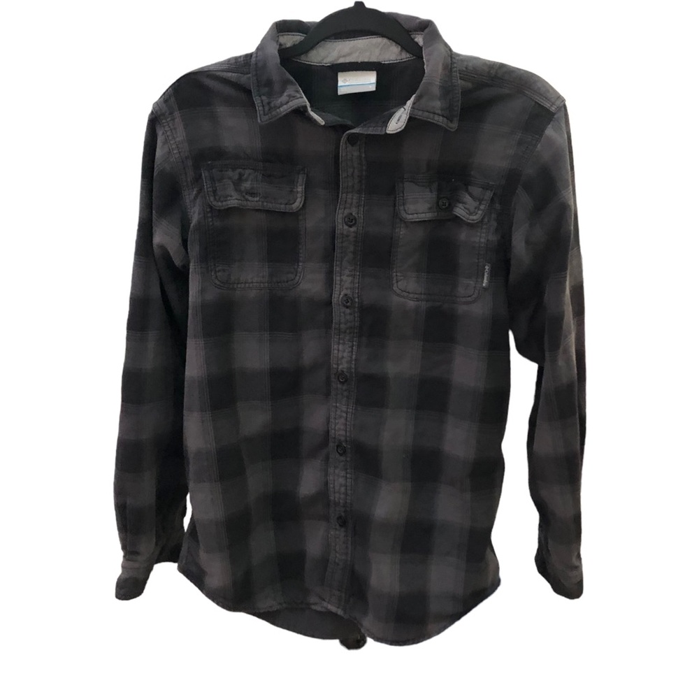 Columbia Men’s Black Grey Plaid Shirt Jacket - Picture 1 of 4